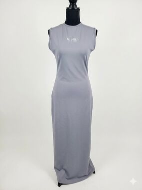 MILANO DI ROUGE Sleeveless Gray Maxi Dress